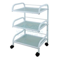 Столик косметологический (металл/стекло) - н03